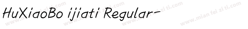 HuXiaoBo ijiati Regular字体转换